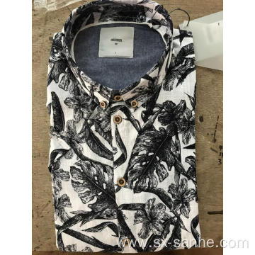 Men's Stylish Cotton Shirt With Large Floral Prints